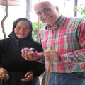 Professor Ioannis Pallikaris with a farmer of Rethymno