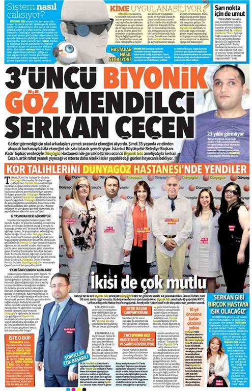 The newpaper article  in Hürriyet 